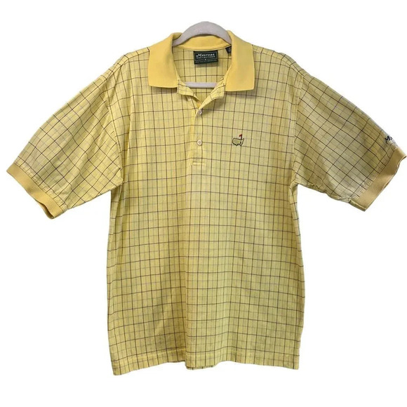 Masters Collections S Mens Yellow/Blue Strips 60's Two-PlyMercerized Polo Shirt - Picture 1 of 11